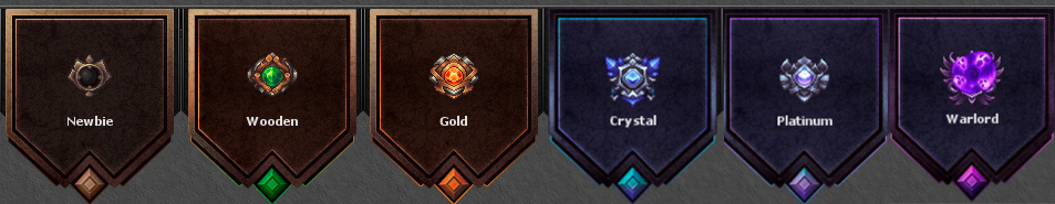 Badges das divis&otilde;es &mdash; Newbie a Warlord